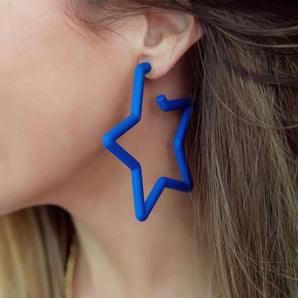 Blue Star Wish Earrings