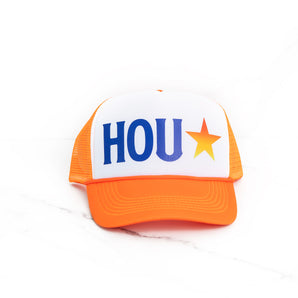 HOU Orange Trucker Hat