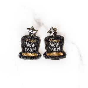 Hats off to the New Year Earrings