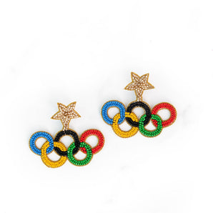 Olympic Ring Beaded Earrings
