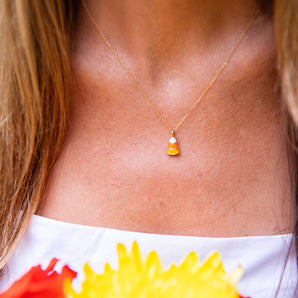 Candy Corn Charm Necklace