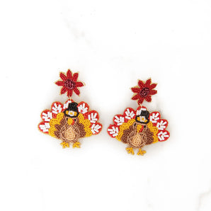 Beaded Turkey Earrings