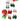 Red and Green Tassel Earrings