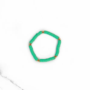 Green Polymer Clay Bracelet