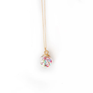 Rainbow Confetti Star Charm Necklace