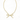 Gold Bow Beaded Necklace with Pearl