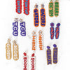 Geaux Tigers Beaded Earrings