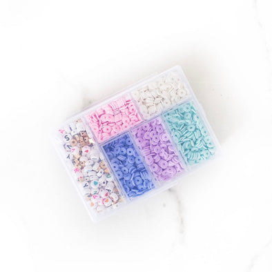Mini Polymer Clay Bead Kit | Pink, Blue & Purple