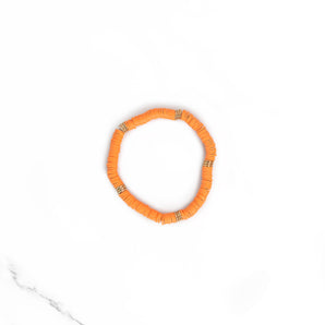 Orange Polymer Clay Bracelet