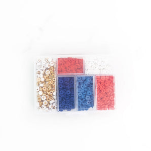 Mini Polymer Clay Bead Kit | Red, White, & Blue