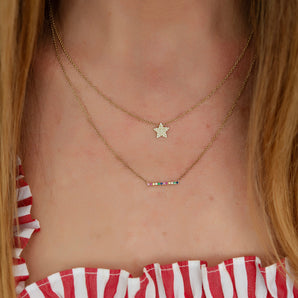 Diamond Star Necklace | 14 Karat