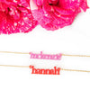 Acrylic Nameplate Necklace | Red