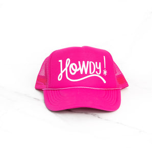 Hot Pink Howdy Trucker Hat