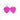 Large Pink Beaded Heart Earrings