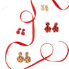 Merry & Bright Bow Drop Earrings | Gold