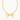 Gold Bow Beaded Necklace with Pearl