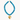 Teal Chunky Beaded Gold Heart Necklace (Copy) (Copy)