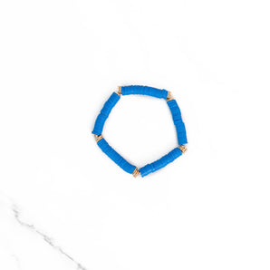 Blue Polymer Clay Bracelet