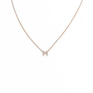 Diamond Initial Necklace | 14 Karat