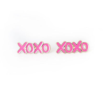 Pink XOXO Studs