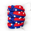 Red and Blue Two-Toned Heart Headband