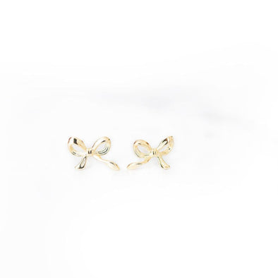 Gold Bow Stud Earrings – Anthologie Co.