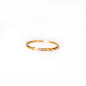 Gold band with CZ