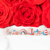 Red, White, and Blue Rainbow Studs