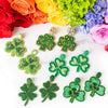 St. Patrick's Day Shamrock Beaded Earrings