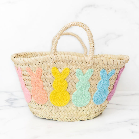 Pastel Rainbow Bunny Easter Tote