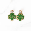 It's Your Lucky Day Clover Beaded Earrings
