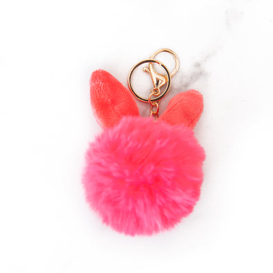 Golden Thread, Inc. Bunny Pom Pom Key Chain | Pink