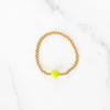 Tennis Ball | Gold Beaded Bracelet