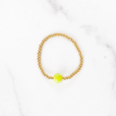 Yellow and White Acrylic Bead Bracelet – M+H Beads