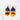 Navy and Orange Tassel Earrings