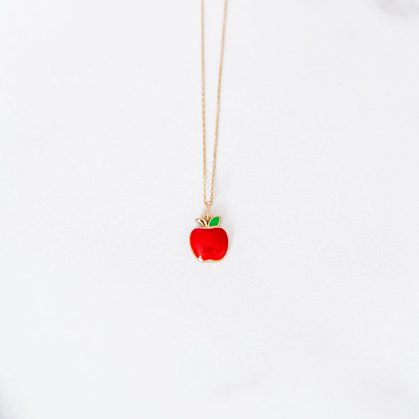 Back-to-School Apple Necklace