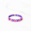 Pink and Purple Daisy Tile Bracelet