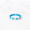 Blue and White Daisy Tile Bracelet