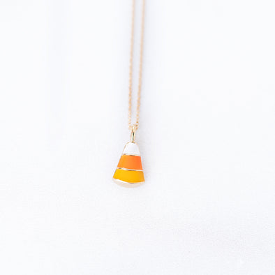 Candy Corn Charm Necklace