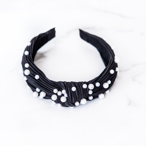 Black + Pearl Headband