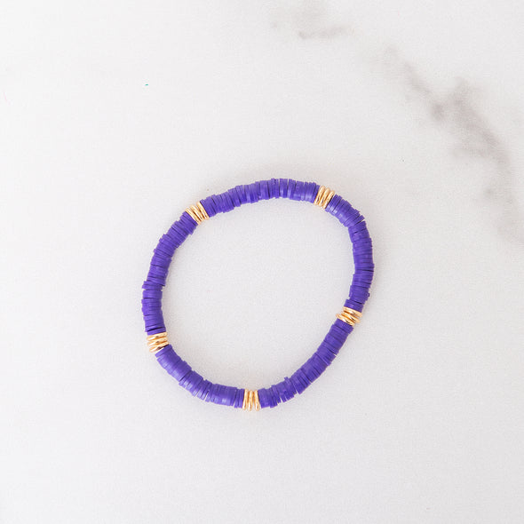 Purple Polymer Clay Bracelet