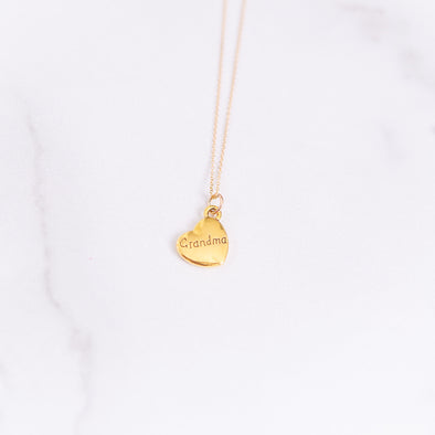 Grandma | Golden Heart Necklace