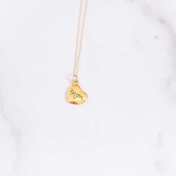 Mom | Golden Heart Necklace