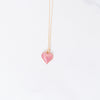 Pink Glitter Heart Charm Necklace