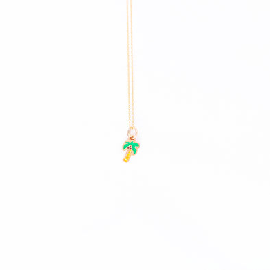 Mini Palm Tree Charm Necklace