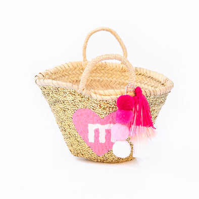 GOLD All-Sequin Beach Bag | Mini