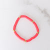 Hot Pink Polymer Clay Bracelet