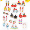 #1 Teacher Apple Beaded Earrings