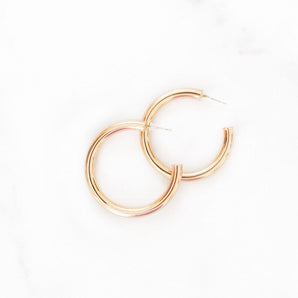 XL Classic Thick Gold Hoops