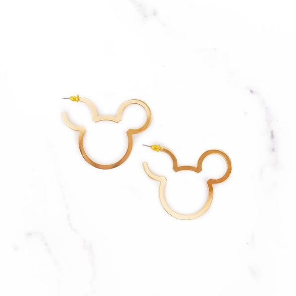 Gold Mouse Hoops